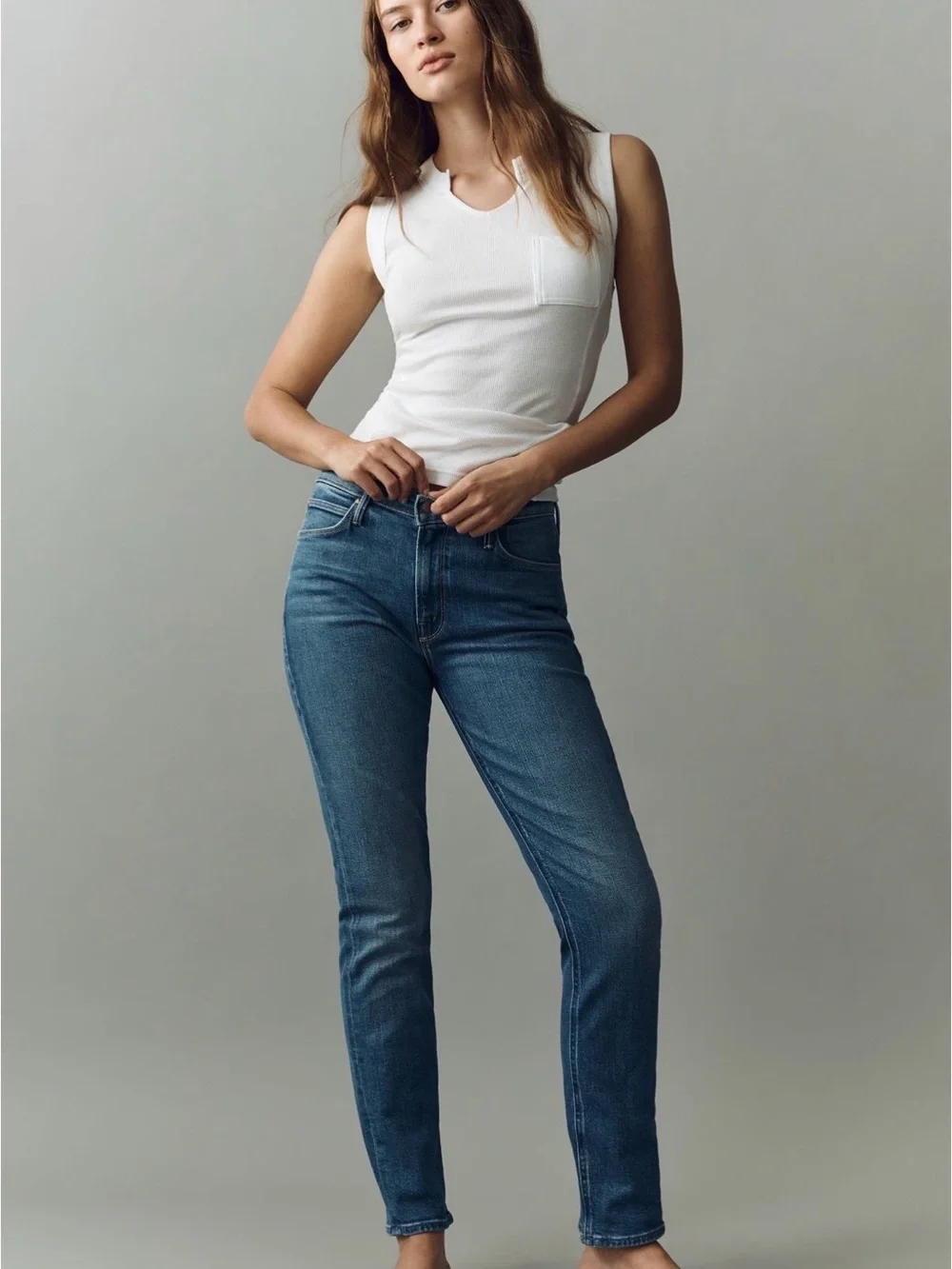 NWT Mother mid rise Dazzler Hover size 28 Straight-Leg in Kissing the Caddy